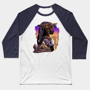 Galaxy Futuristic -Egyptian Goddess Baseball T-Shirt